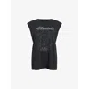 ALLSAINTS ALLSAINTS WOMEN'S WASHED BLACK HUNTER GRAPHIC-PRINT RELAXED-FIT COTTON TANK