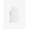 Allsaints Womens White Sofia Round-neck Stretch-cotton Tank Top
