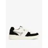 Allsaints Suede Vix Sneakers In White/black