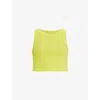Allsaints Rina Sleeveless Cropped Tank Top In Zest Lime Gree