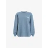 Allsaints Womens Abbey Stone Gr Etta Soleil Cotton-jersey Sweatshirt In Blue