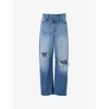 ALLSAINTS WOMENS ALLSAINTS AKI DISTRESSED ORGANIC-COTTON JEANS