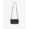 Allsaints Womens Black Ann Logo-debossed Leather Cross-body Bag