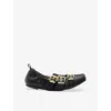 Allsaints Aurora Leather Ballet Shoes In Black