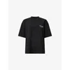 Allsaints Womens  Etta Branded-print Cotton-jersey T-shirt In Black