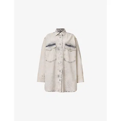 ALLSAINTS WOMENS ALLSAINTS FAYE OVERSIZED DENIM MINI DRESS