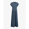 Allsaints Frankie Dress In Oyster Blue