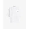 Allsaints Womens White Guardian Graphic-print Relaxed-fit Organic-cotton T-shirt