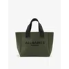 Allsaints Womens Olive Green Izzy Mini Logo-jacquard Recycled-polyester Tot