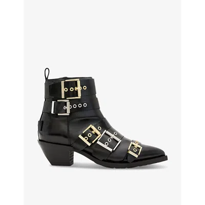 Allsaints Jane Buckle Bootie In Black