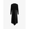 Allsaints Jax 2-in-1 Pleated Maxi Dress In Black