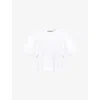 Allsaints Womens Optic White Jess Puff-sleeve Relaxed-fit Cotton T-shirt