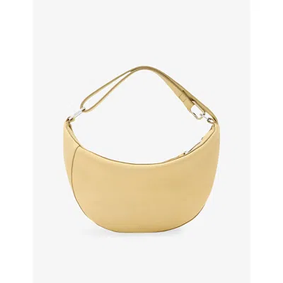 Allsaints Womens Mellow Yellow Luna Micro Leather Shoulder Bag