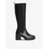 Allsaints Natalia Knee High Leather Boots In Black