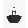 Allsaints Allington Black Straw Tote Bag In Black