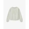 Allsaints Womens Sea Green Pippa Snarl Logo-embroidered Cotton Sweatshirt In Green