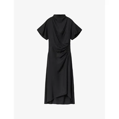 Allsaints Rosie Silk Blend Dress In Black
