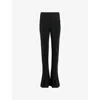 Allsaints Ryla Slit Hem Flare Cuffs In Black