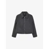 Allsaints Womens Charcoal Grey Seannah Regular-fit Zip-up Wool-blend Jacket In Gray
