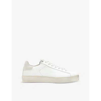 ALLSAINTS WOMENS WHITE SHANA LEATHER LOW-TOP TRAINERS EUR 38/5 UK