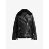 Allsaints Billie Leather Biker Jacket In Black