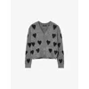 Allsaints Amora Knit Cardigan In Gray