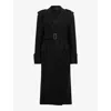 Allsaints Womens  Augusta Lapel-collar Relaxed-fit Recycled-wool And Recycled-cashmere Blend Coat In Black