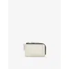 Allsaints Womens Birch White Remy Logo-debossed Square Leather Wallet