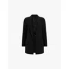 Allsaints Womens Aleida Tri Regular-fit Single-breasted Stretch-woven Blazer Black