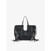 Allsaints Womens Ara Knot Leather Tote Bag Black