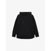 Allsaints Womens Black Vision Etienne Relaxed-fit Cotton-jersey Hoody In Black