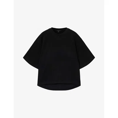 Allsaints Womens  Esme Amelie Relaxed-fit Cotton T-shirt In Black