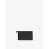 Allsaints Womens Black Hex Leather Card Holder