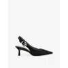 Allsaints Mesh Idyia Slingback Pumps 55 In Black