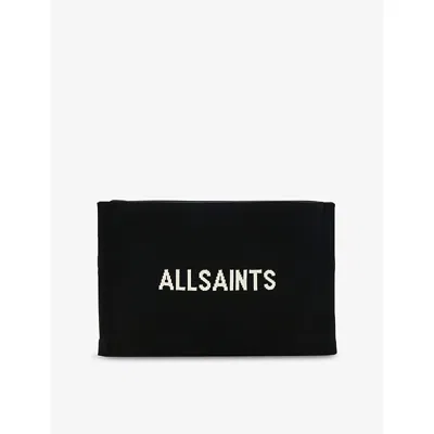 Allsaints Womens Black Izzy Knitted Clutch