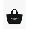 Allsaints Womens Black Izzy Mini Logo-jacquard Recycled-polyester Tot