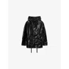 Allsaints Kelsie Drawstring-waistband Hooded Jacket In Black