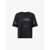 Allsaints Womens Black Lini Oversized Jersey T-shirt In Black