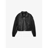 Allsaints Leather Lowden Leather Jacket In Black