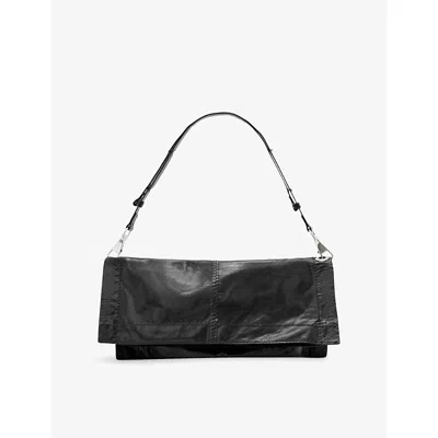 Allsaints Womens Black Lutece Leather Shoulder Bag