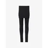 Allsaints Womens Black Raffi Slim-fit High-rise Cotton Leggings