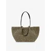 Allsaints Womens Black/natural Allington Straw Tote Bag