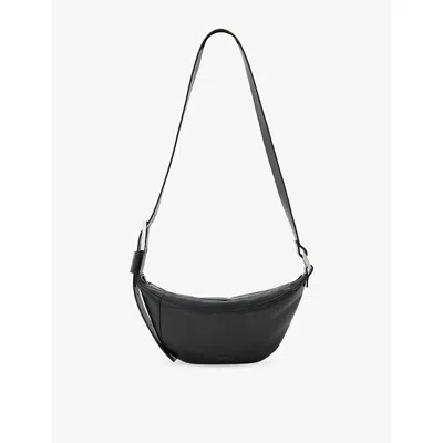 Allsaints Womens Black/silver Luna Leather Cross-body Bag In Multi