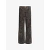 Allsaints Blake High Rise Jeans In Jinx Golden Brown In Jinx Golden Br