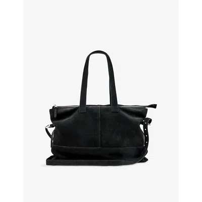 Allsaints Womens Cassius Suede Tote Bag Black
