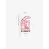 Allsaints Womens Chalk White Etta Graphic-print Cotton-jersey T-shirt In White