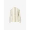 Allsaints Womens Jade Semi-sheer Wool-blend Cardigan Chalk White