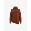 Allsaints Lock Rollneck Sweater In Copper Brown