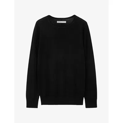 Allsaints Womens Coyte Crewneck Merino-wool Jumper Black