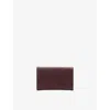 Allsaints Womens Dark Red Harluna Logo-debossed Leather Wallet